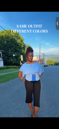 Short Sleeve Batwing & Gauchos Set